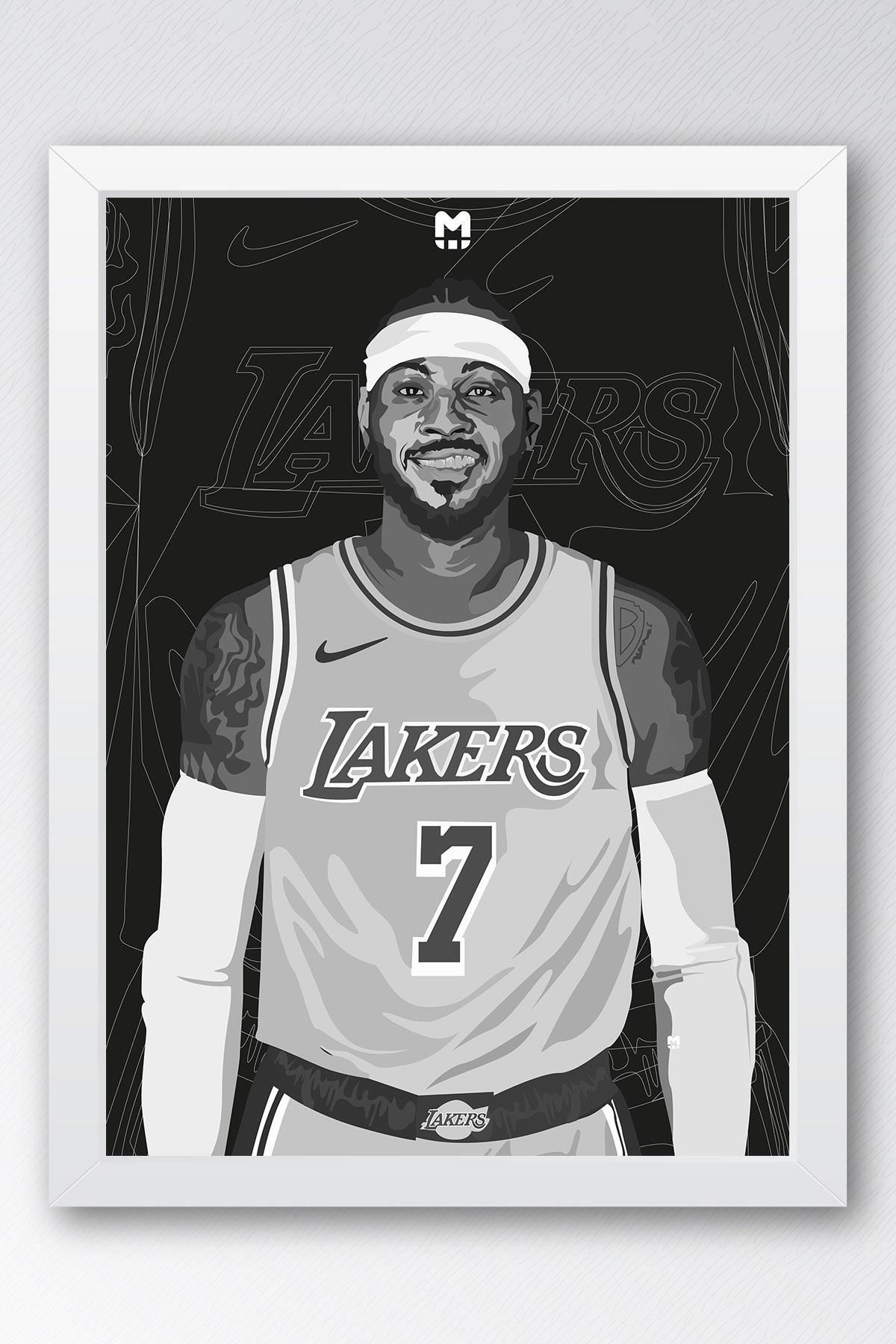 Saturn Carmelo Anthony Çerçeveli Tablo - Basketbol NBA Posteri Tablo