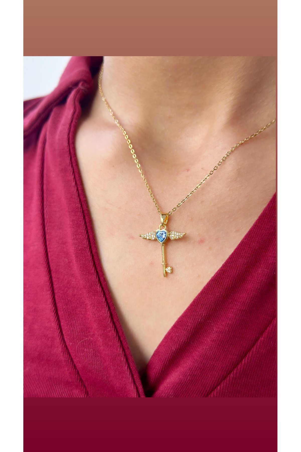 İNN JEWELLERY Çelik Kolye Kararmaz Antialerjik Kalp Figürlü (2 Yıl İthalatçı Garantili)