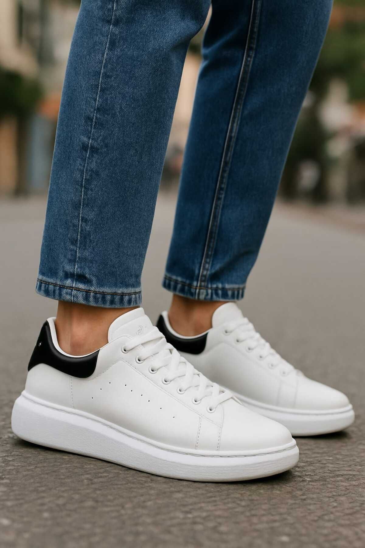 BAL ALTINÖKÇE Kalın Taban Beyaz Sneaker Günlük Casual Ayakkabı