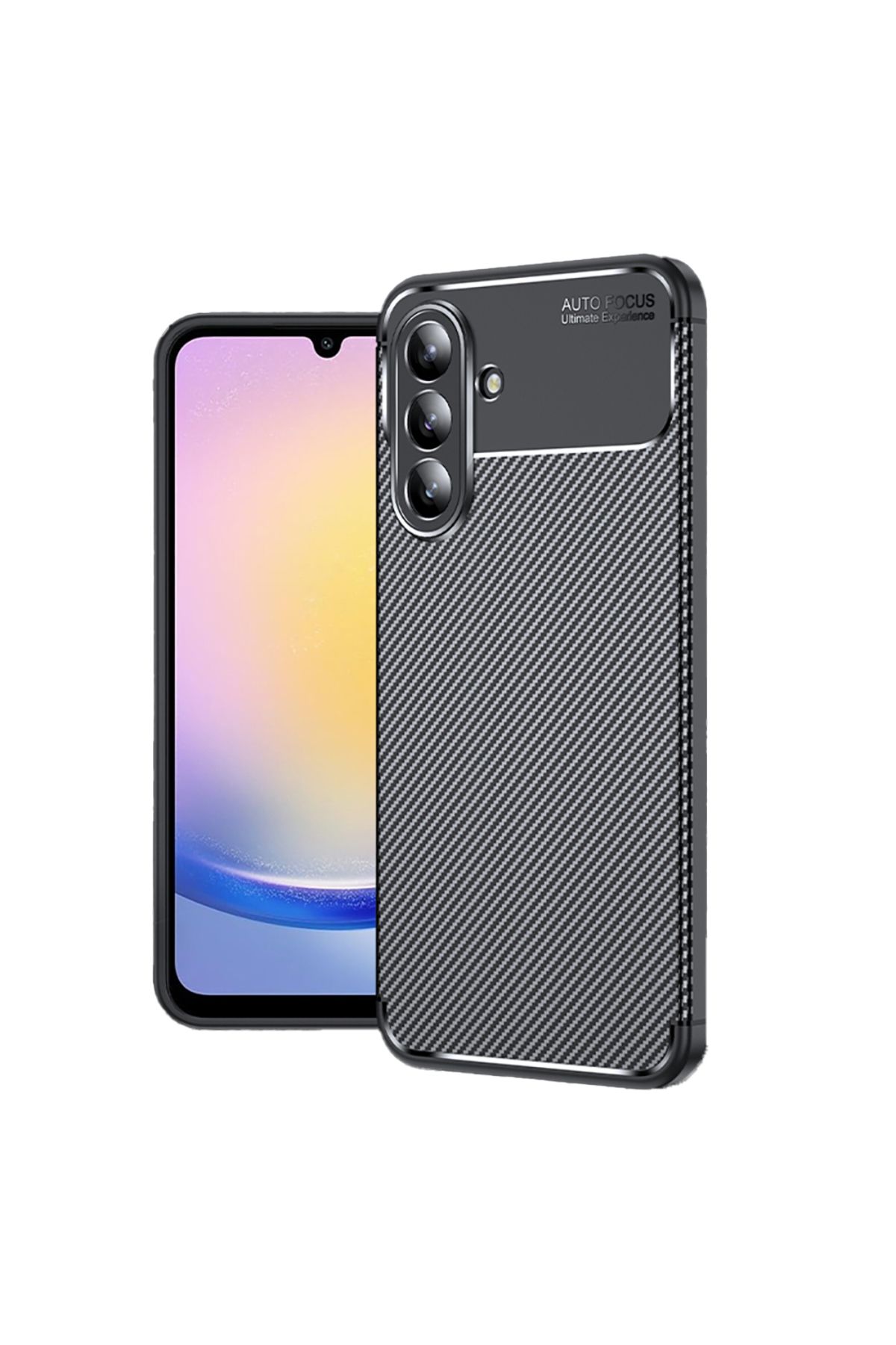 Ehr. Samsung Galaxy A26 Uyumlu Kamera Korumalı Darbe Önleyici Carbon Brushed Silikon Kılıf