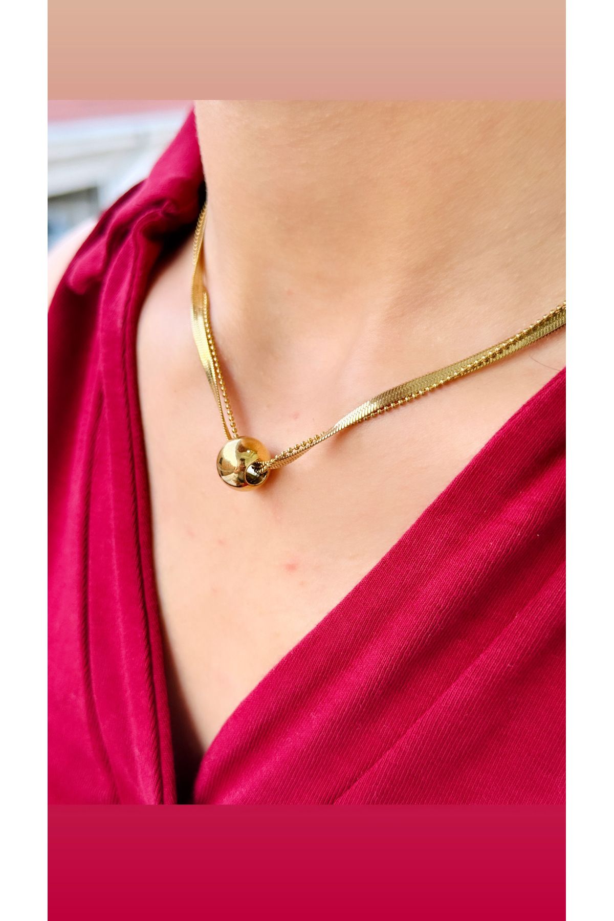 İNN JEWELLERY Çelik Kolye Kararmaz Antialerjik İkili Yassı Figürlü (2 Yıl İthalatçı Garantili)