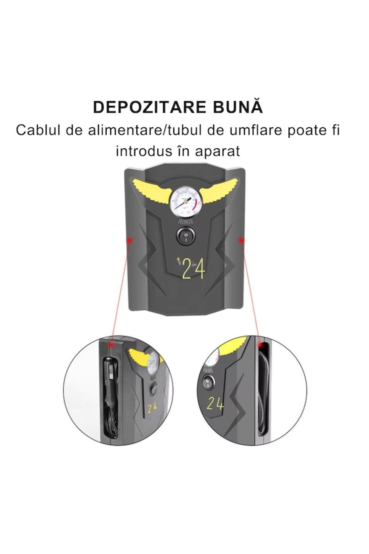 varioshop-Compresor auto VarioShop®, Ideal pentru umflarea tuturor tipurilor de anvelope auto, motociclete, b 2