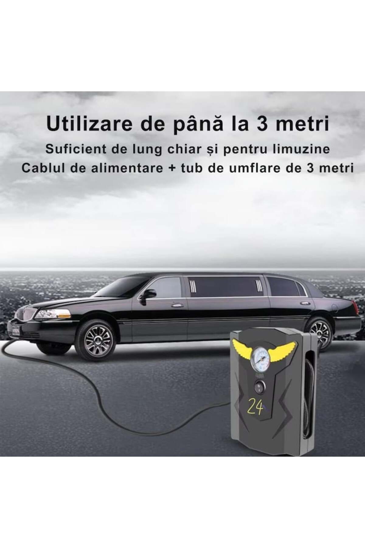 varioshop-Compresor auto VarioShop®, Ideal pentru umflarea tuturor tipurilor de anvelope auto, motociclete, b 3