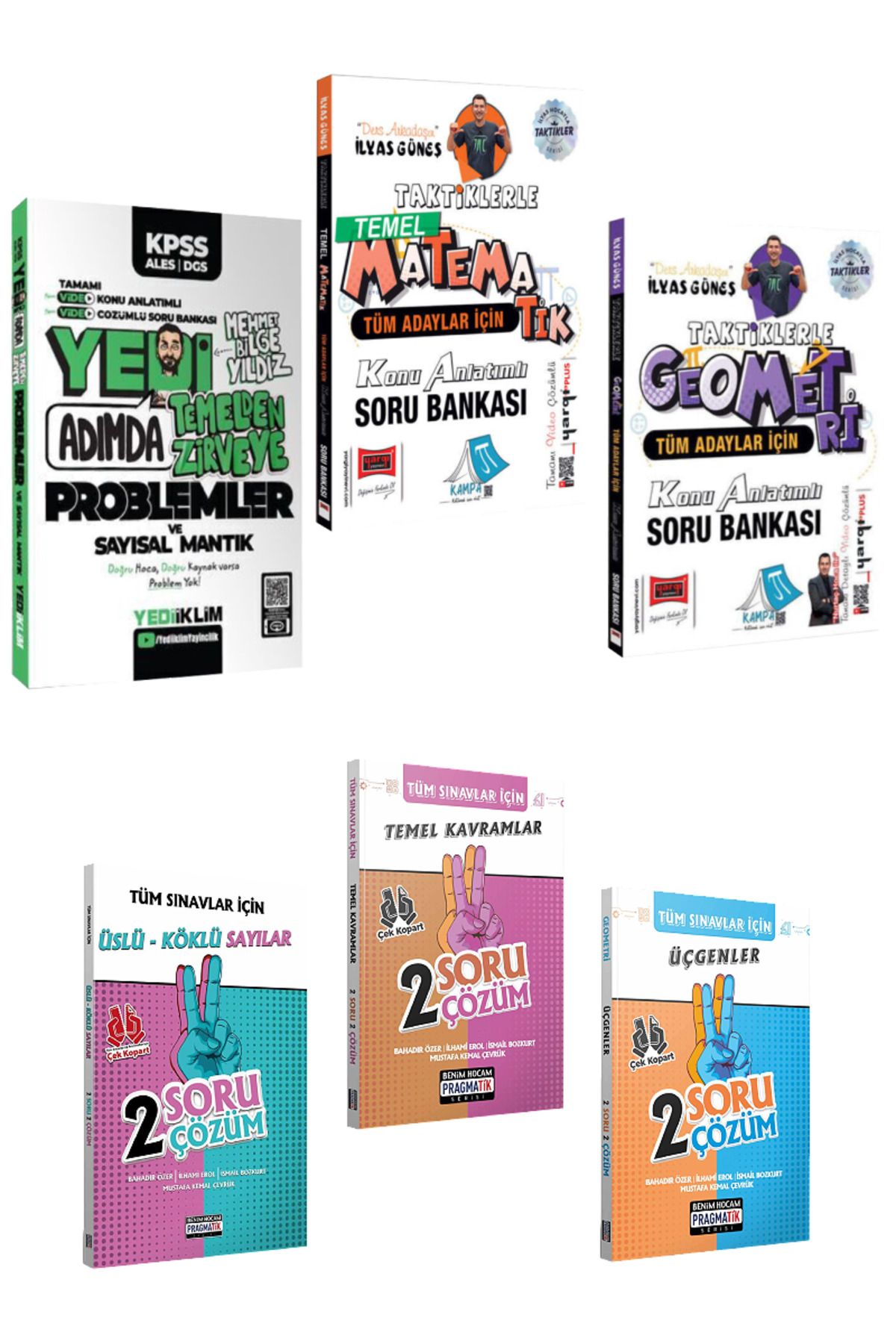 Yargı Yayınları 2026KPSS Matematik+Geometri+Problemler ve Sayısal Mantık Konu Soru B|İlyas Güneş-Mehmet Bilge Yıldız