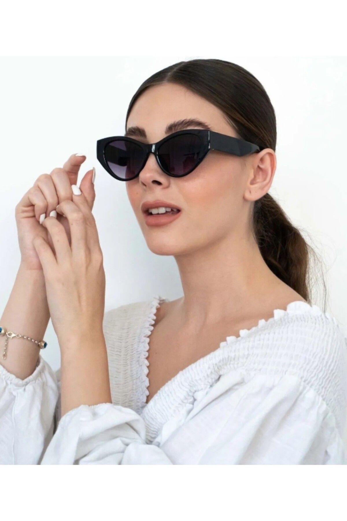 GİZEMLİMODA Siyah Degrade UV400 Filtre Kadın Güneş Gözlüğü