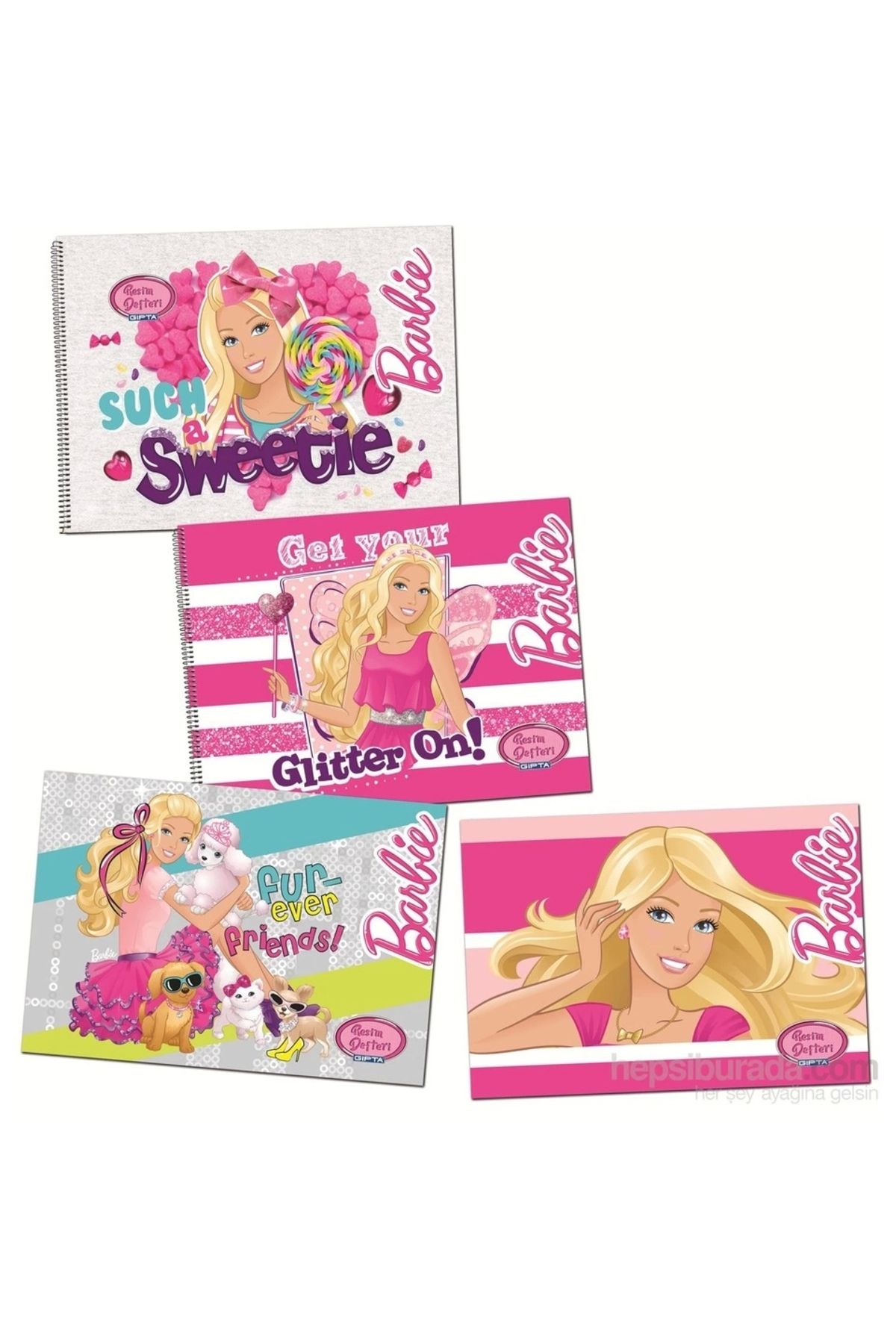 Gıpta GIPTA BARBIE SPİRAL RESİM DEFTER ( 17*24 cm )-15 yaprak ( 2 Adet )