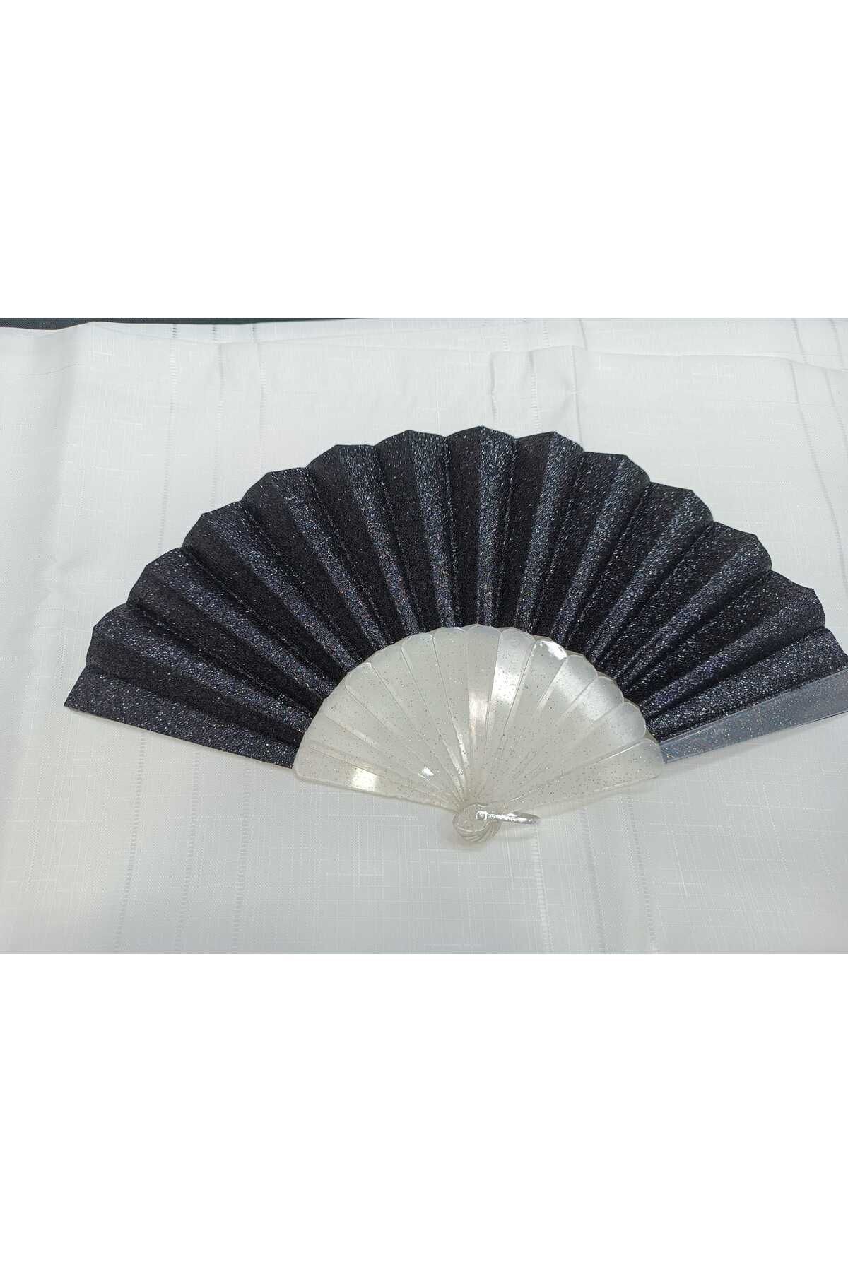 S.Y simli linen kumaşlı pilastik yelpaze