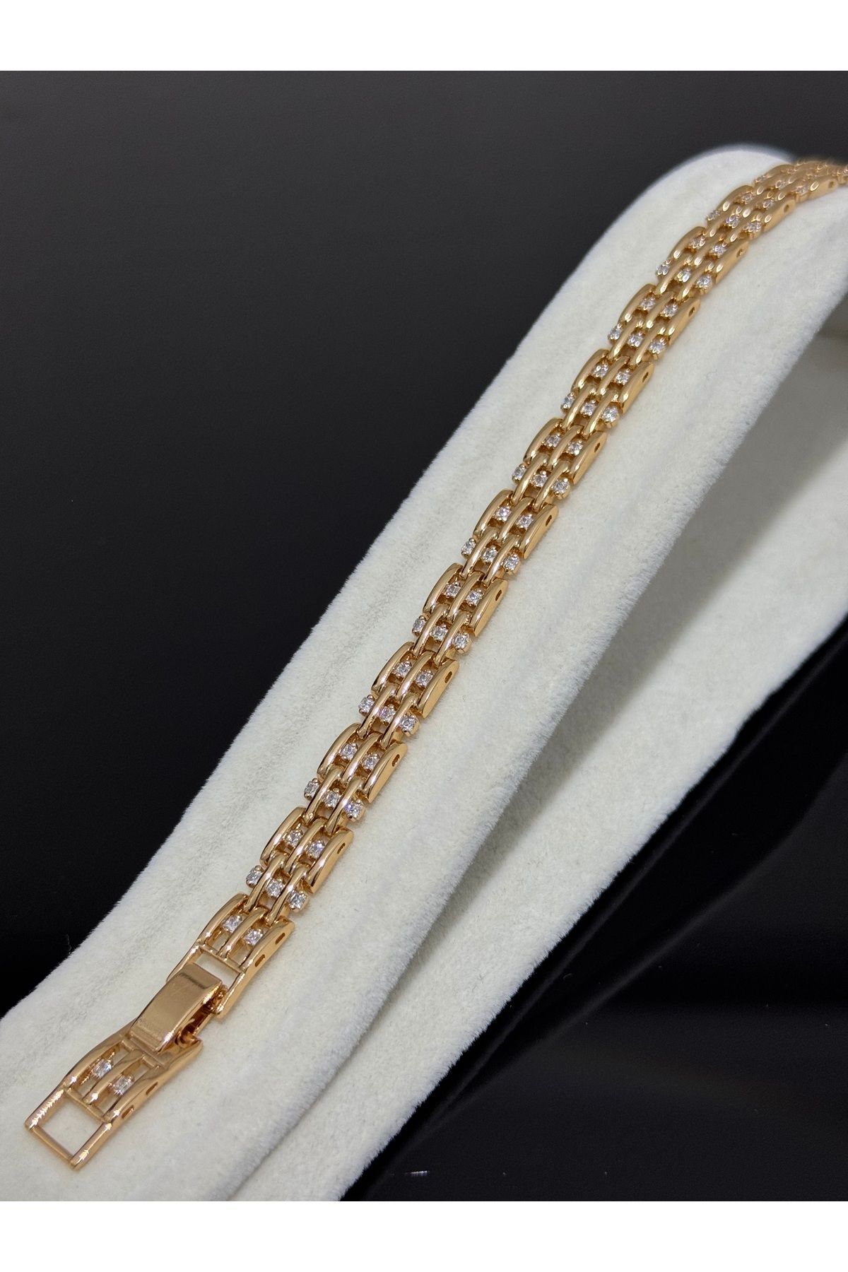 XUPING JEWELRY 316L zirkon taşlı çelik bileklik paslanmaz kararmaz