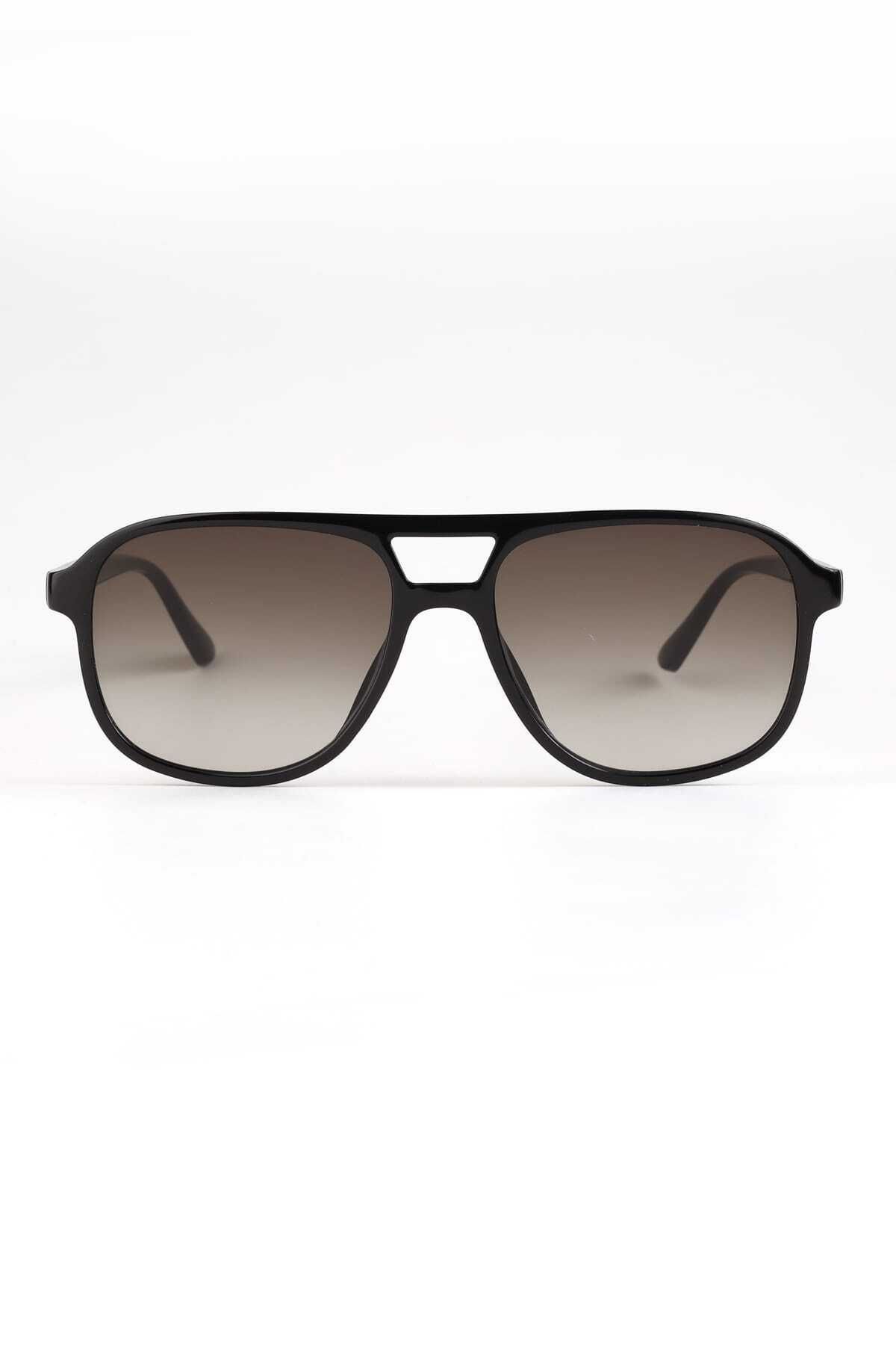 VİVAVİSS Vivaviss Fer 1111-60 Unisex Güneş Gözlüğü Siyah Çerçeve Füme Degrade Cam