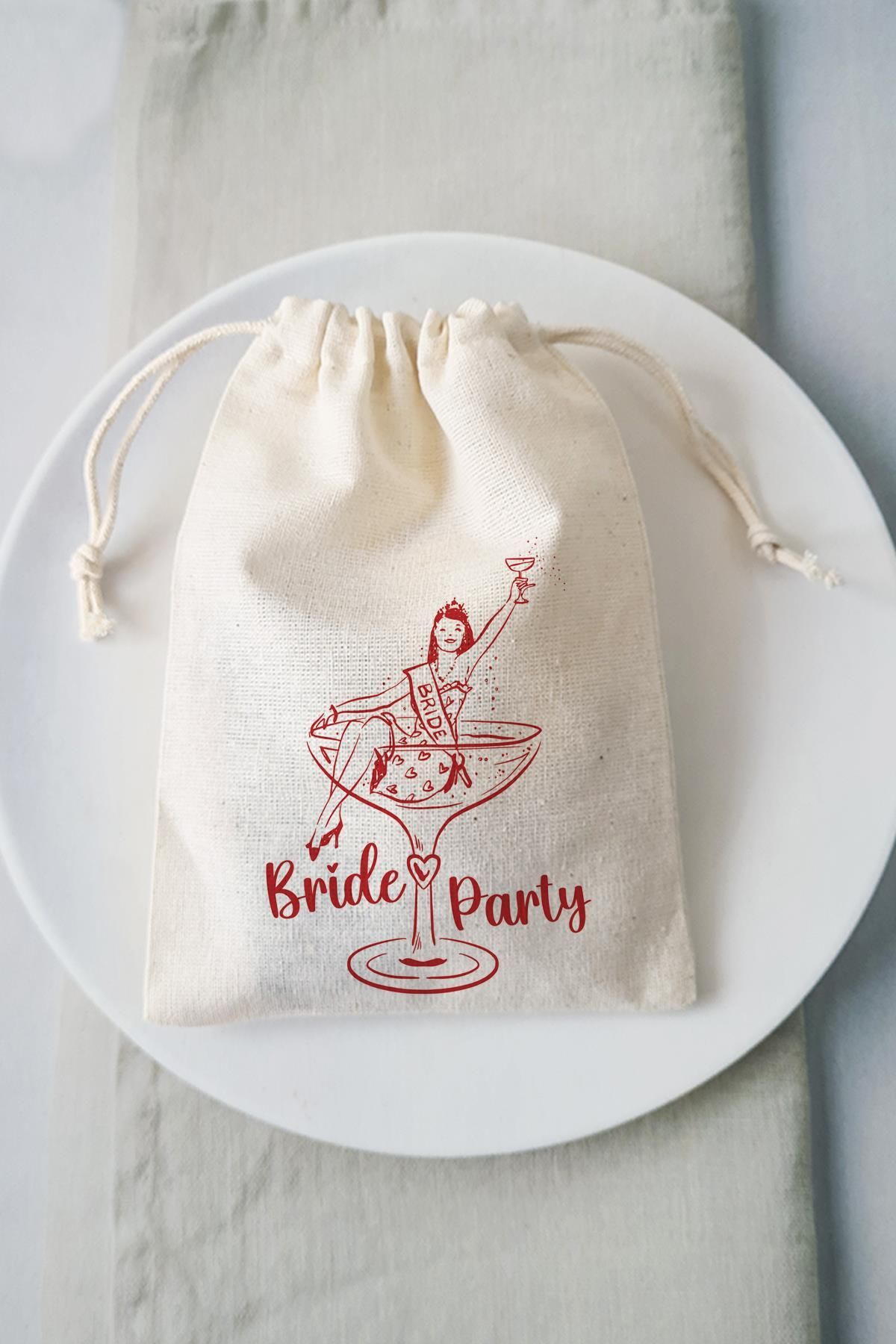PEKSHOP Bride Party Kesesi Kadehli Bekarlığa Veda Hediye Hangover Kit Kesesi