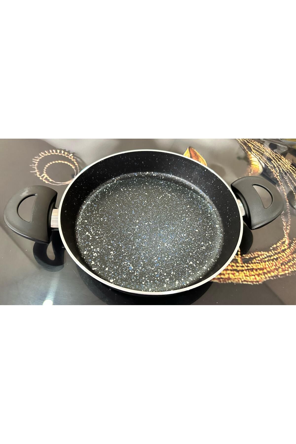 King Queens 20 Cm Çift Kulplu Granit Tava Sahan