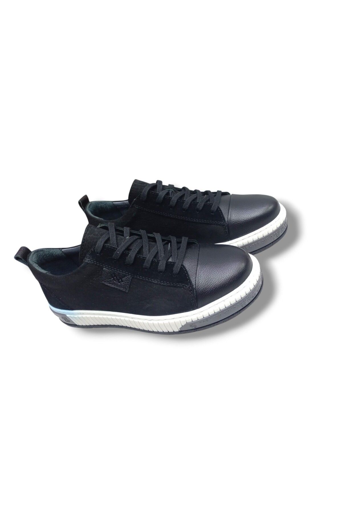 Growish GR265 Hakiki Deri & Nubuk Kaydırmaz Çift Renk Ray Taban Antrasit Erkek Sneaker Ayakkabı