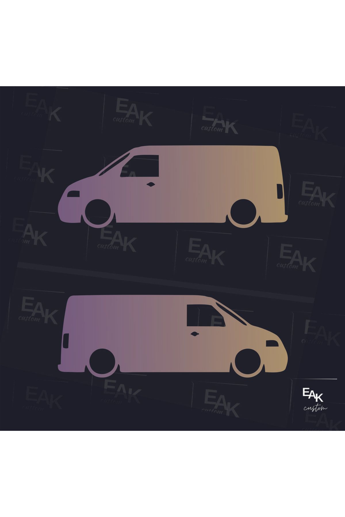 eakcustom VW TRANSPORTER oto sticker (18cm x 6cm9 (2ADET)