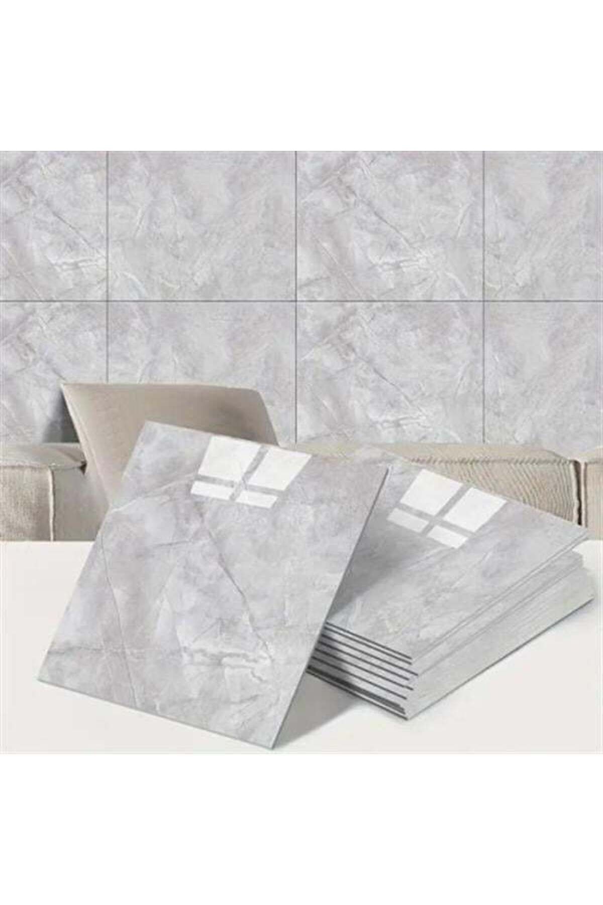 Vemora Gri Mermer Desen Duvar Sticker (30X30)