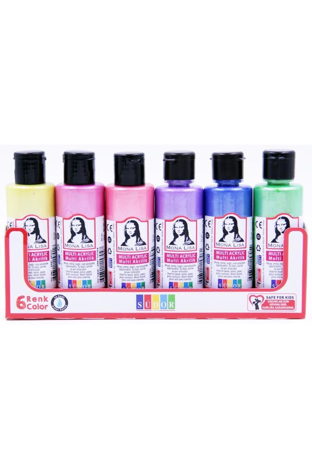 Südor Mona Lisa Akrilik Boya Multi 6X70 Ml İnci Set Sd1006İ