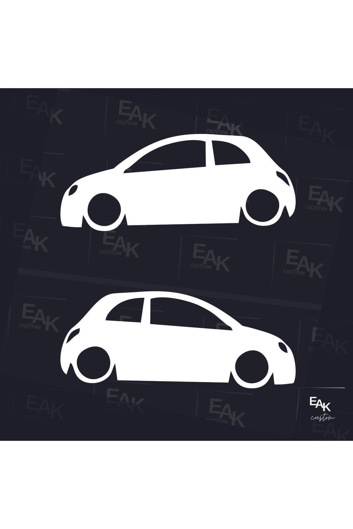 eakcustom FİAT 500L oto sticker (18cm x 7cm) (2ADET)
