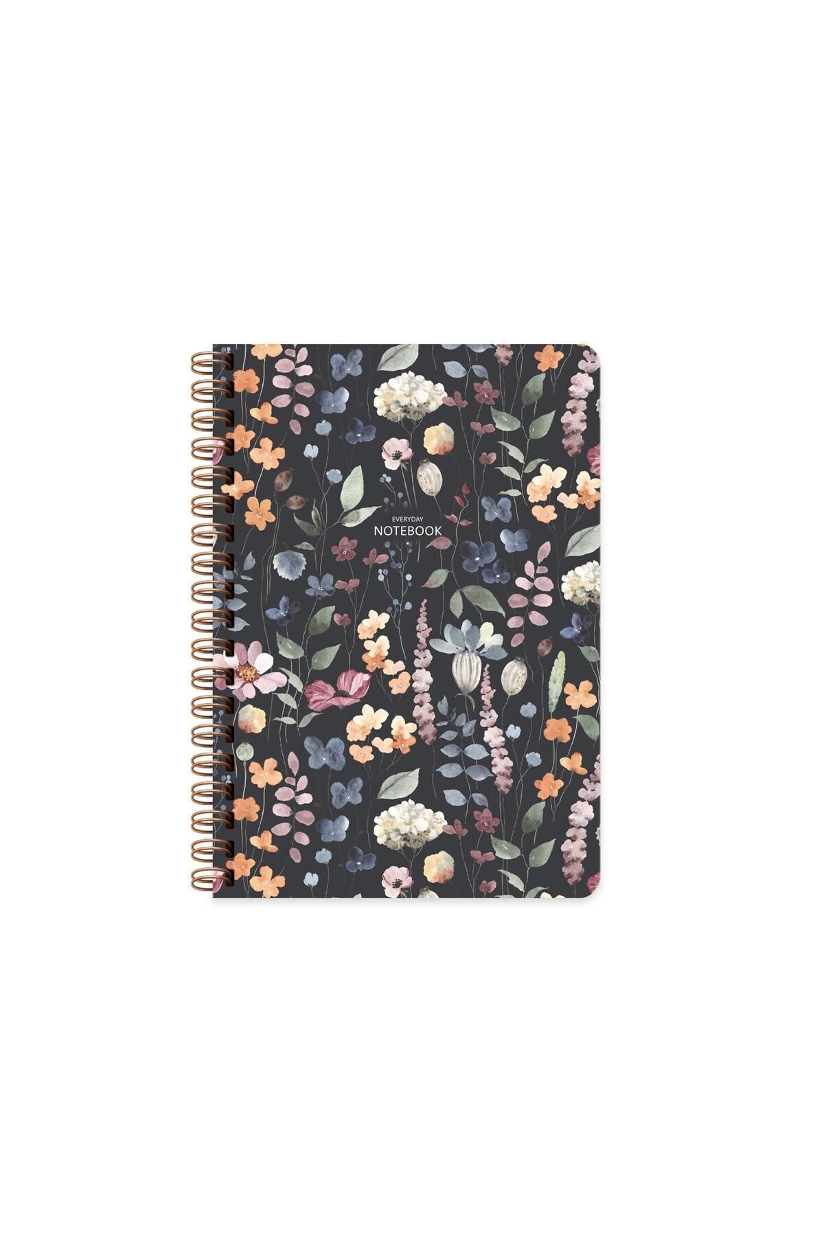 KESKİN COLOR Keskin Color Defter Spiralli Sert Kapak Çiçek A5 96 Yaprak Çizgili 418943-99