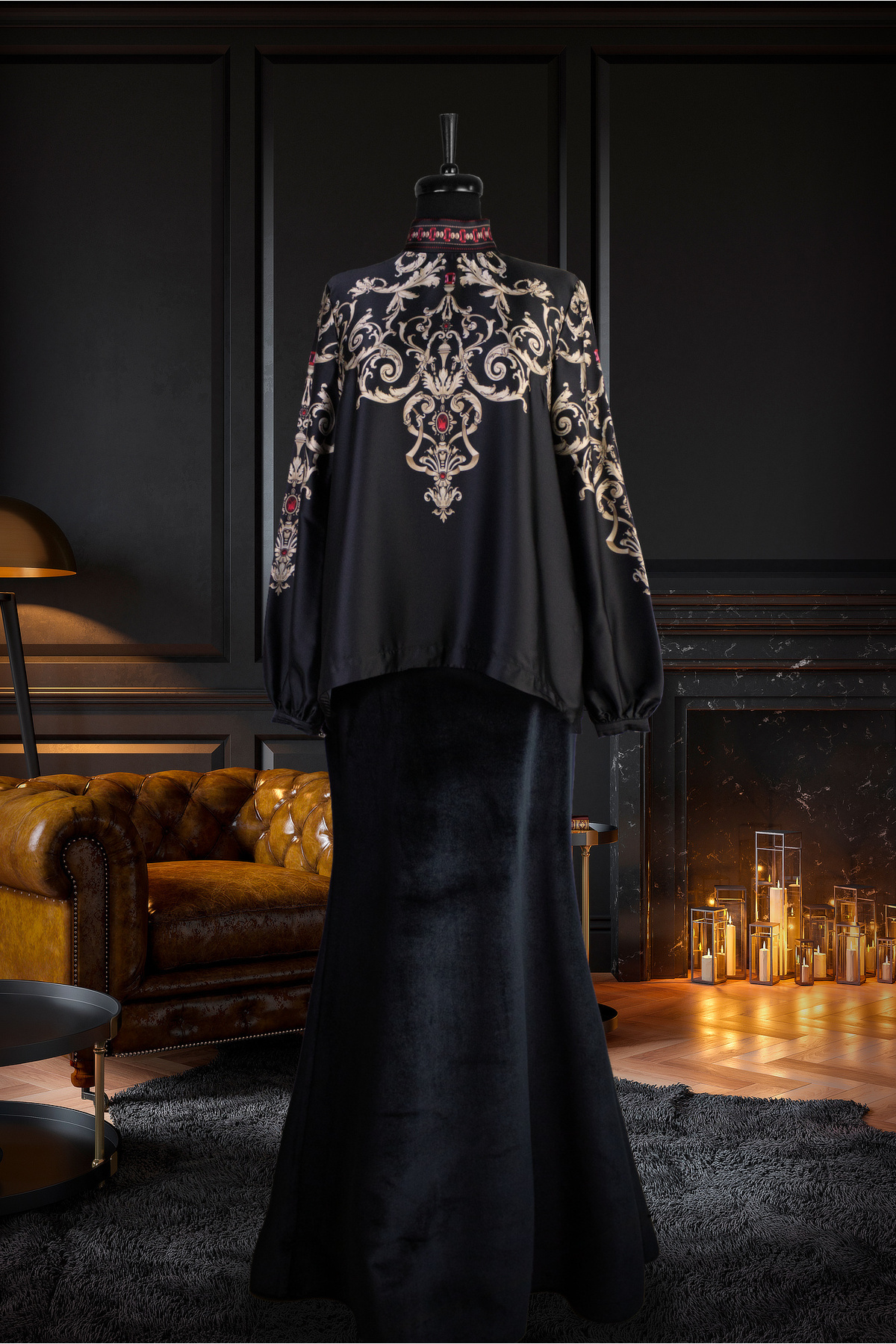 Muslima Wear Majesty Siyah Bluz