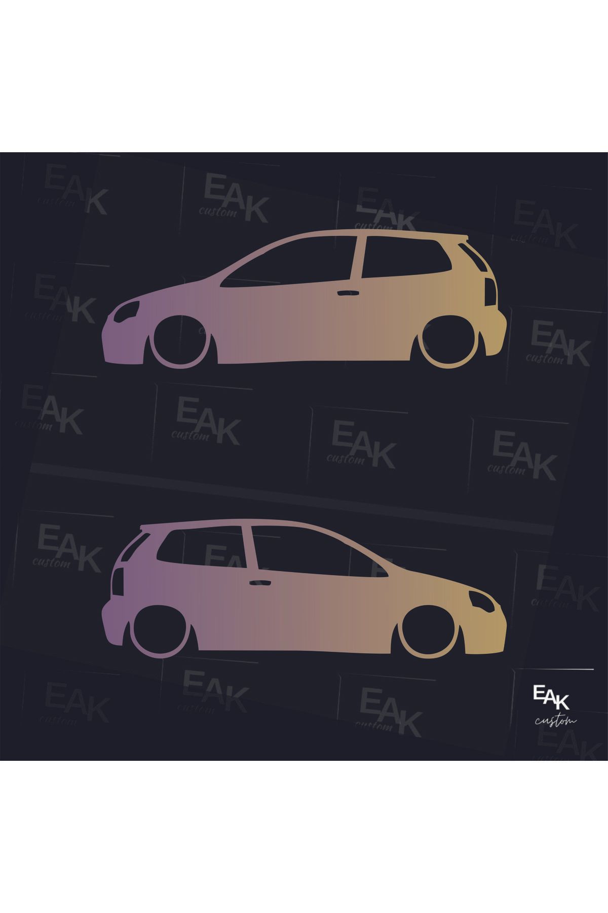 eakcustom VW POLO oto sticker (18cm x 6cm) (2ADET)