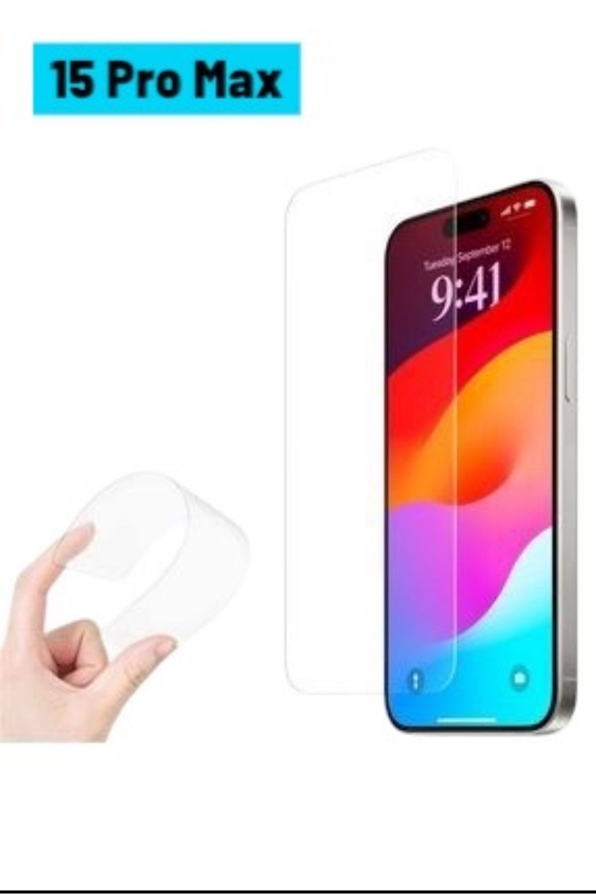 TEKNOPARKTA Iphone 15 Pro Max Darbe Korumalı Esnek Nano Ekran Koruyucu