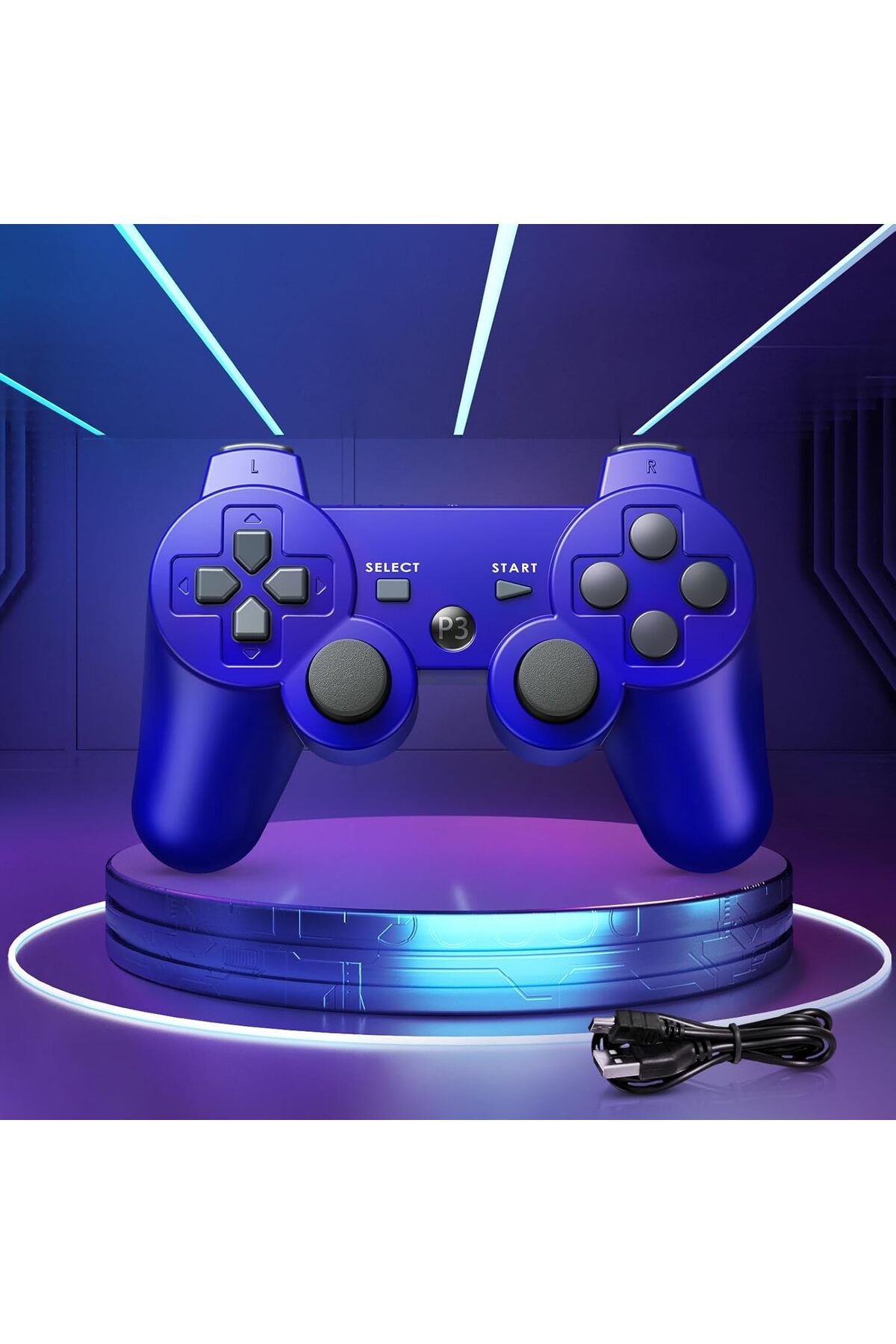 rexa-PS-3 Wireless Controller with High Performance Upgraded Joystick Rechargeable Battery 2