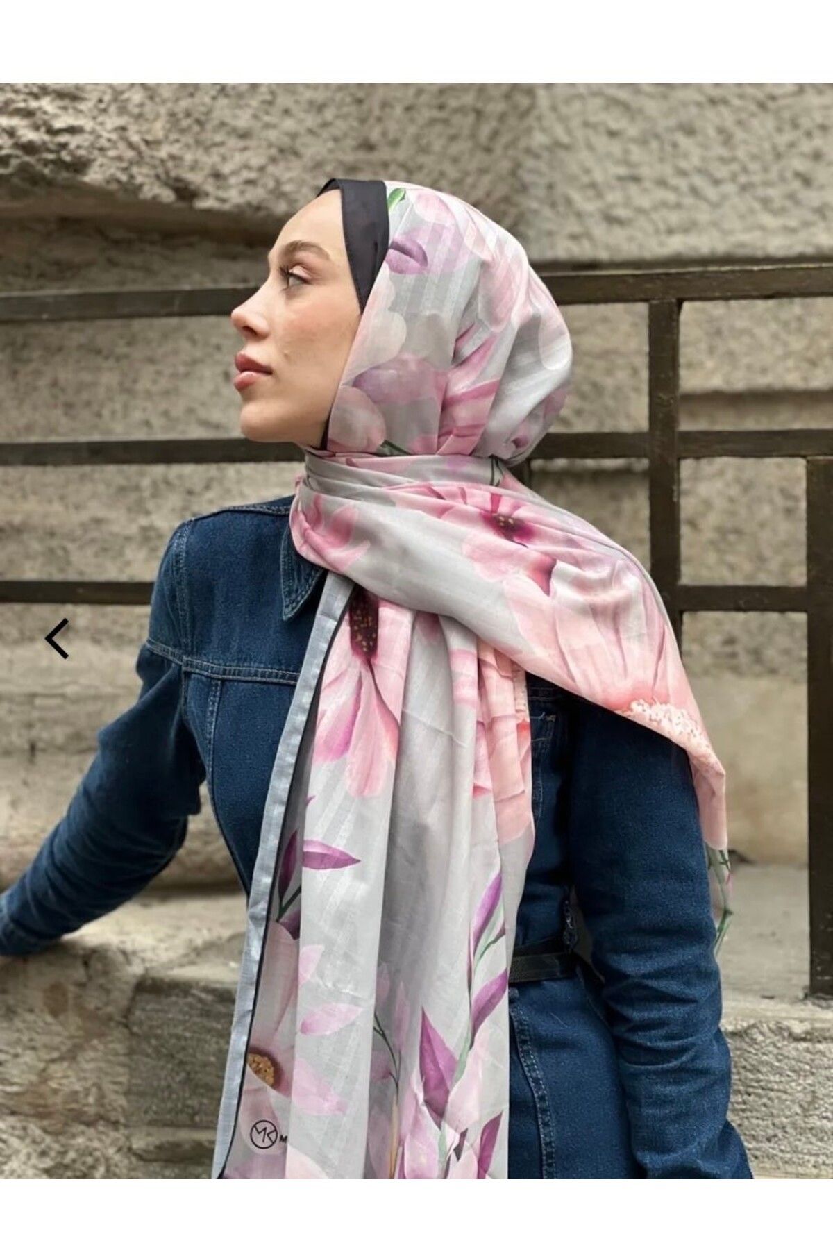 YALENA SCARF Kamelia Desen Çizgili Şal