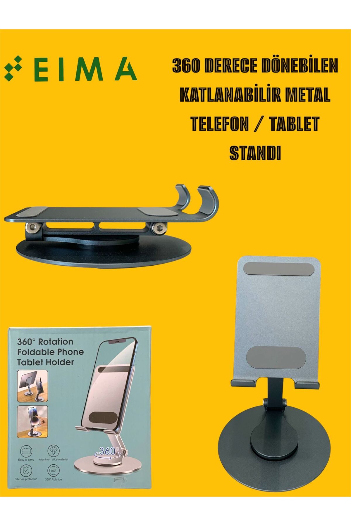 Bestech 360 Derece Dönen Katlanabilir Telefon Tablet Standı