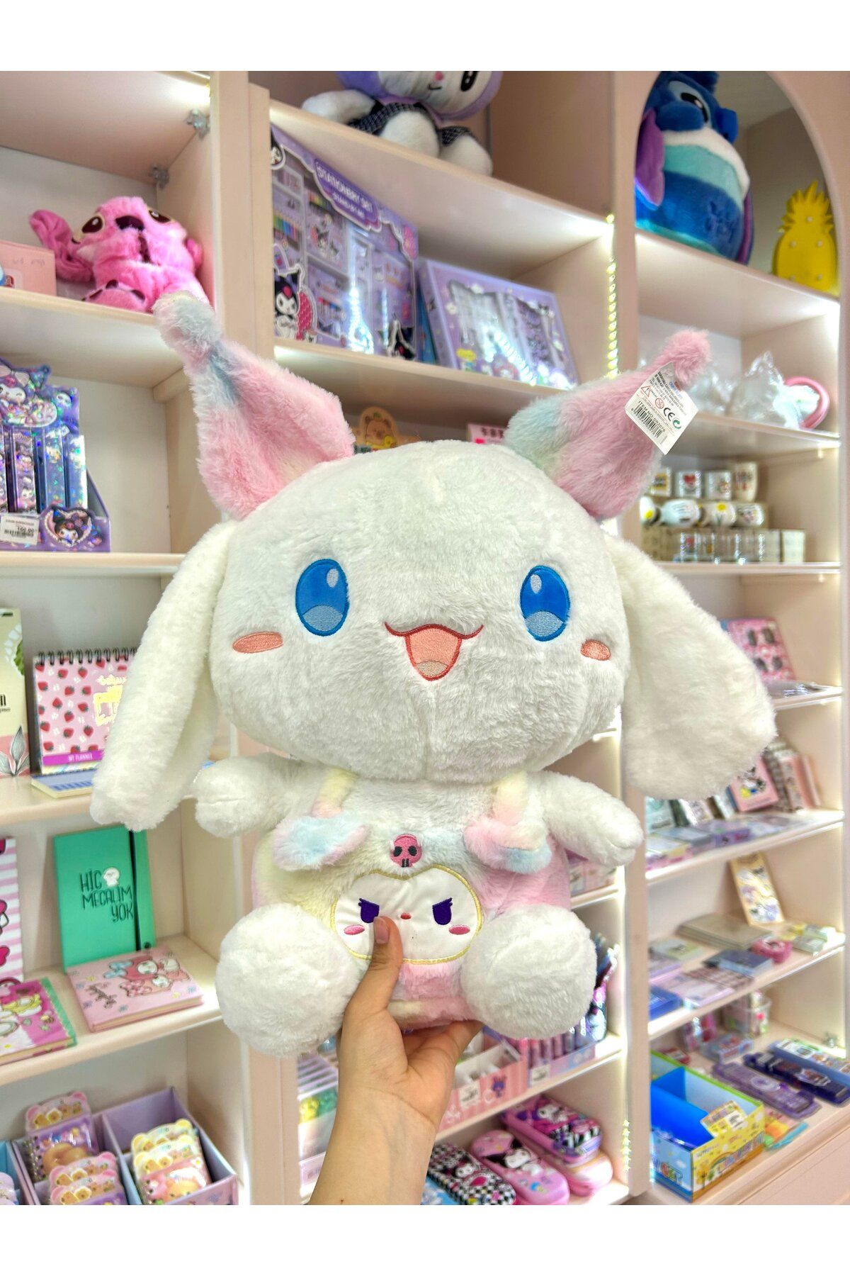 Wisevelya Cinnamoroll Beyaz Peluş Oyuncak 50 cm