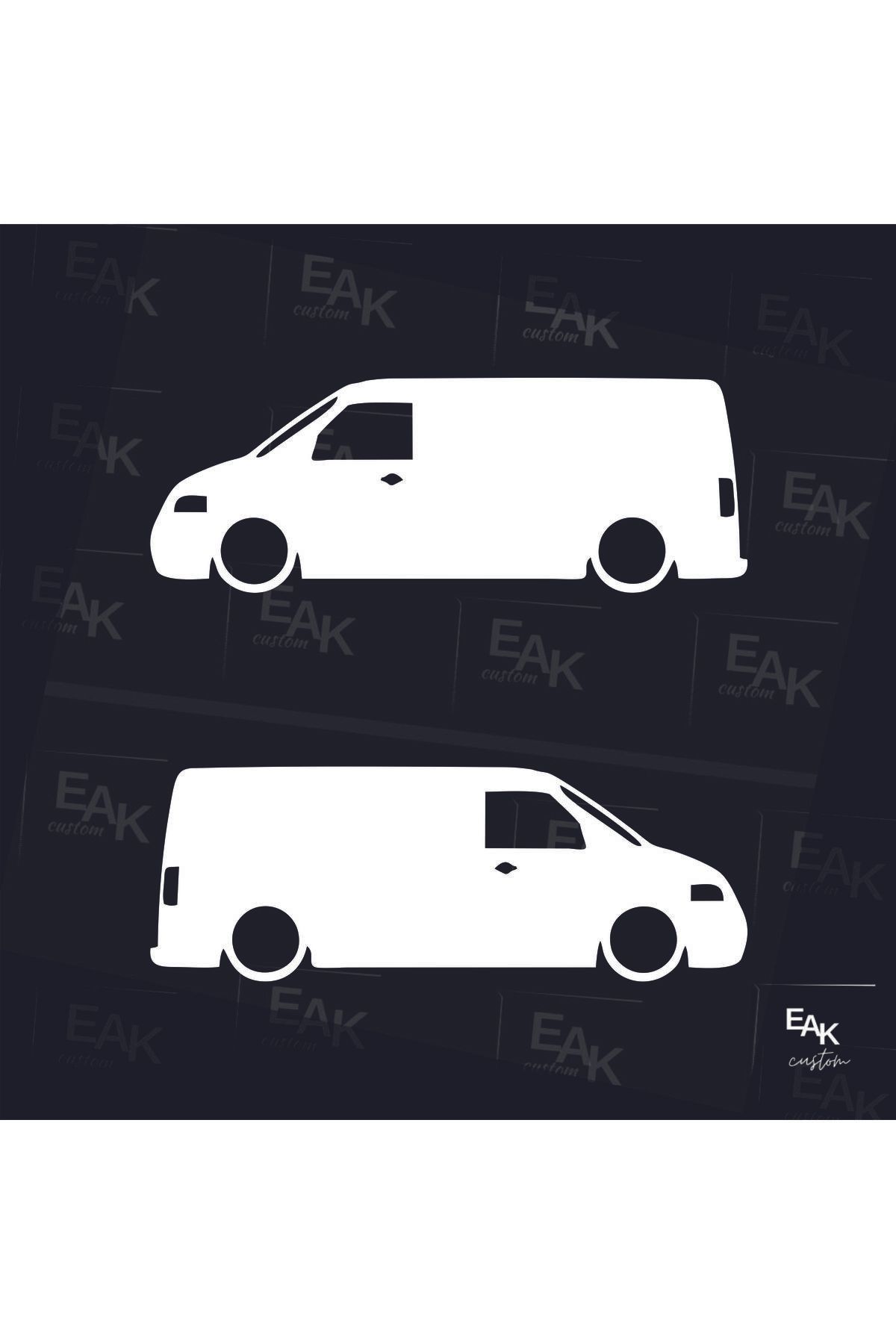 eakcustom VW TRANSPORTER oto sticker (18cm x 6cm9 (2ADET)
