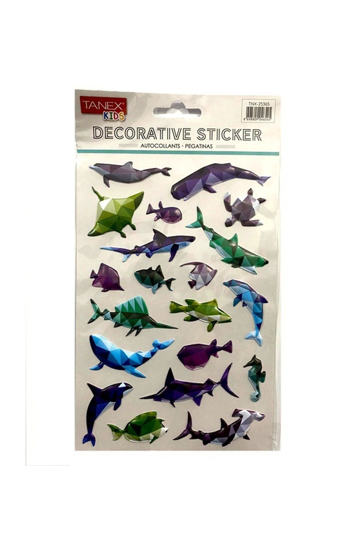 Tanex Deniz Canlıları 3-D Serisi Puffy Etiketi Stickers Tnx-25365