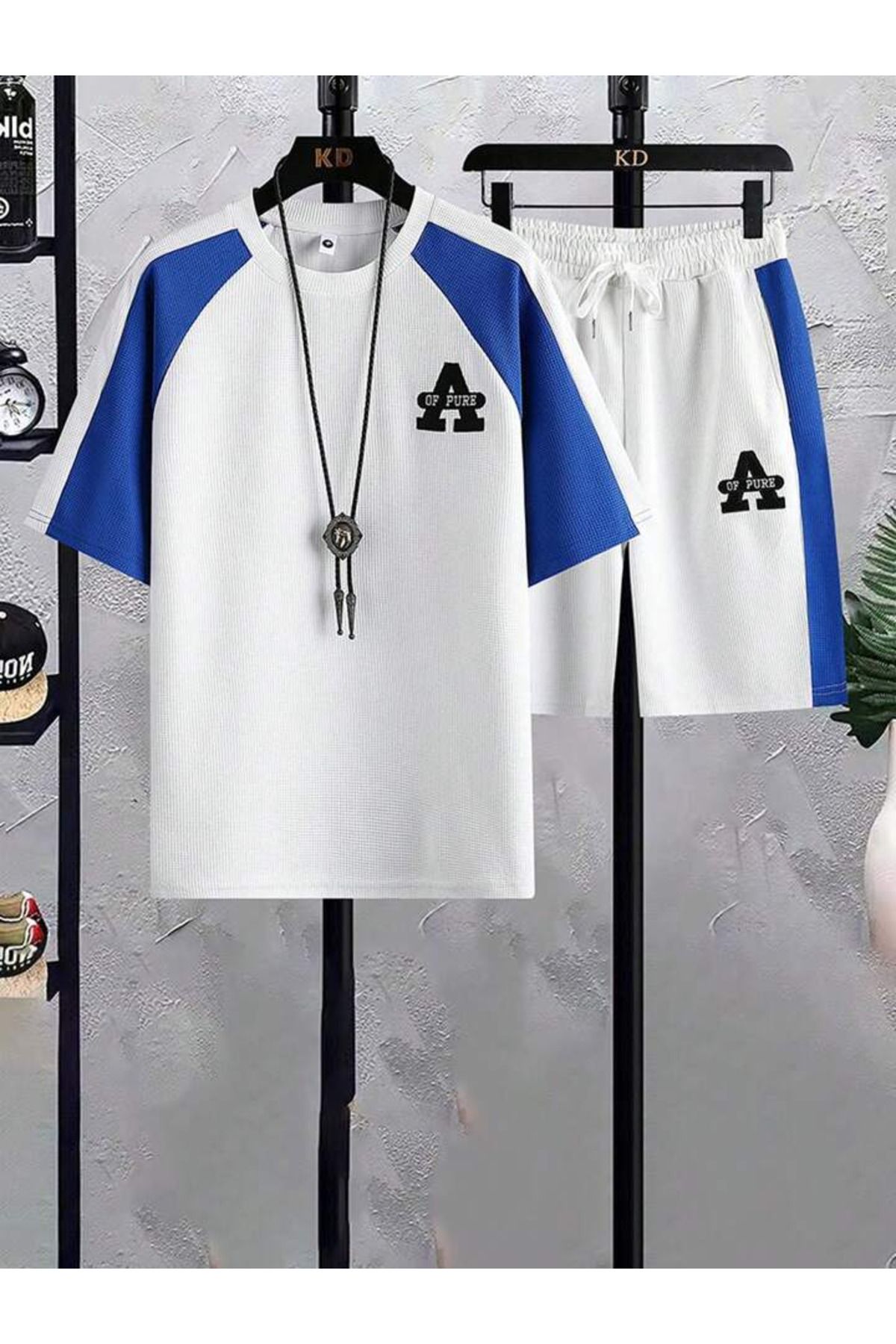 LUNAVISTA Short-sleeved round-neck T-shirt and shorts with letter print