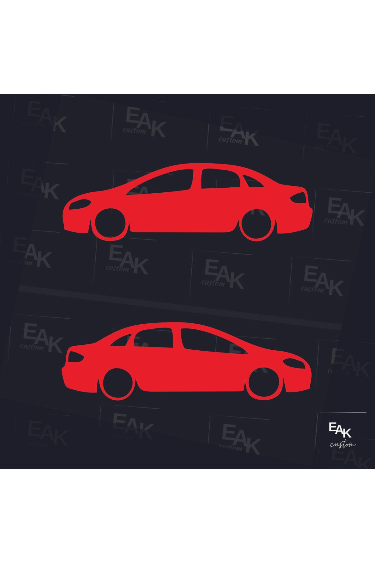 eakcustom FİAT LİNEA oto sticker (18cm x 5cm) (2ADET)