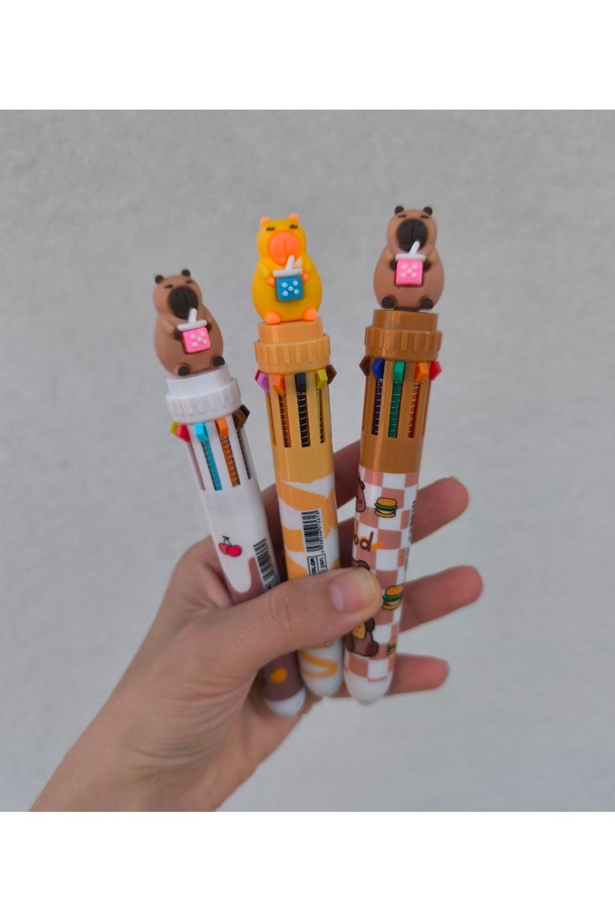 Unick Color Tükenmez Kalem Halkalı Capybara 10 Renk 8381 (30 Lu Paket)