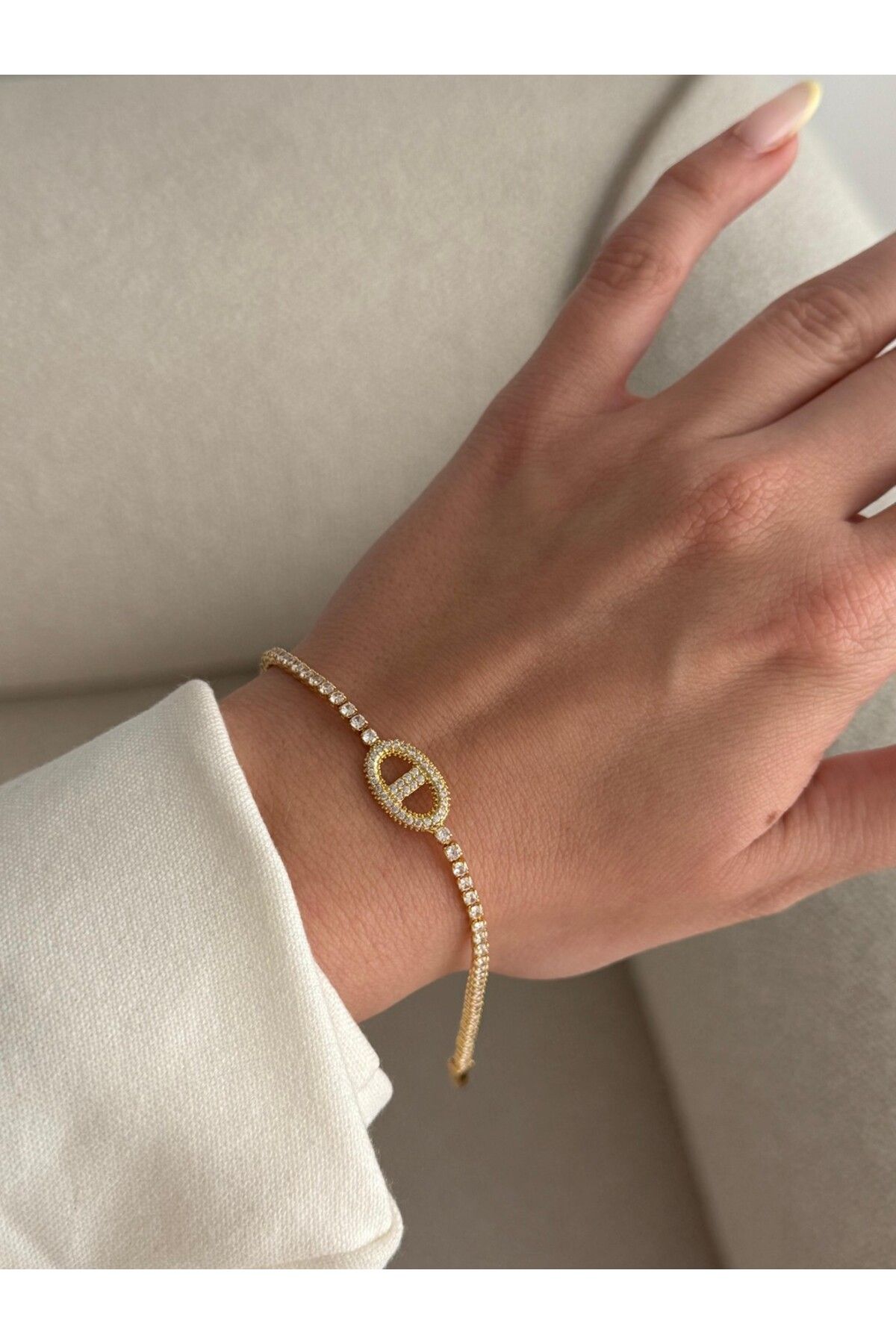 illys Gold Zirkon Taşlı Marka Model Su Yolu Bileklik