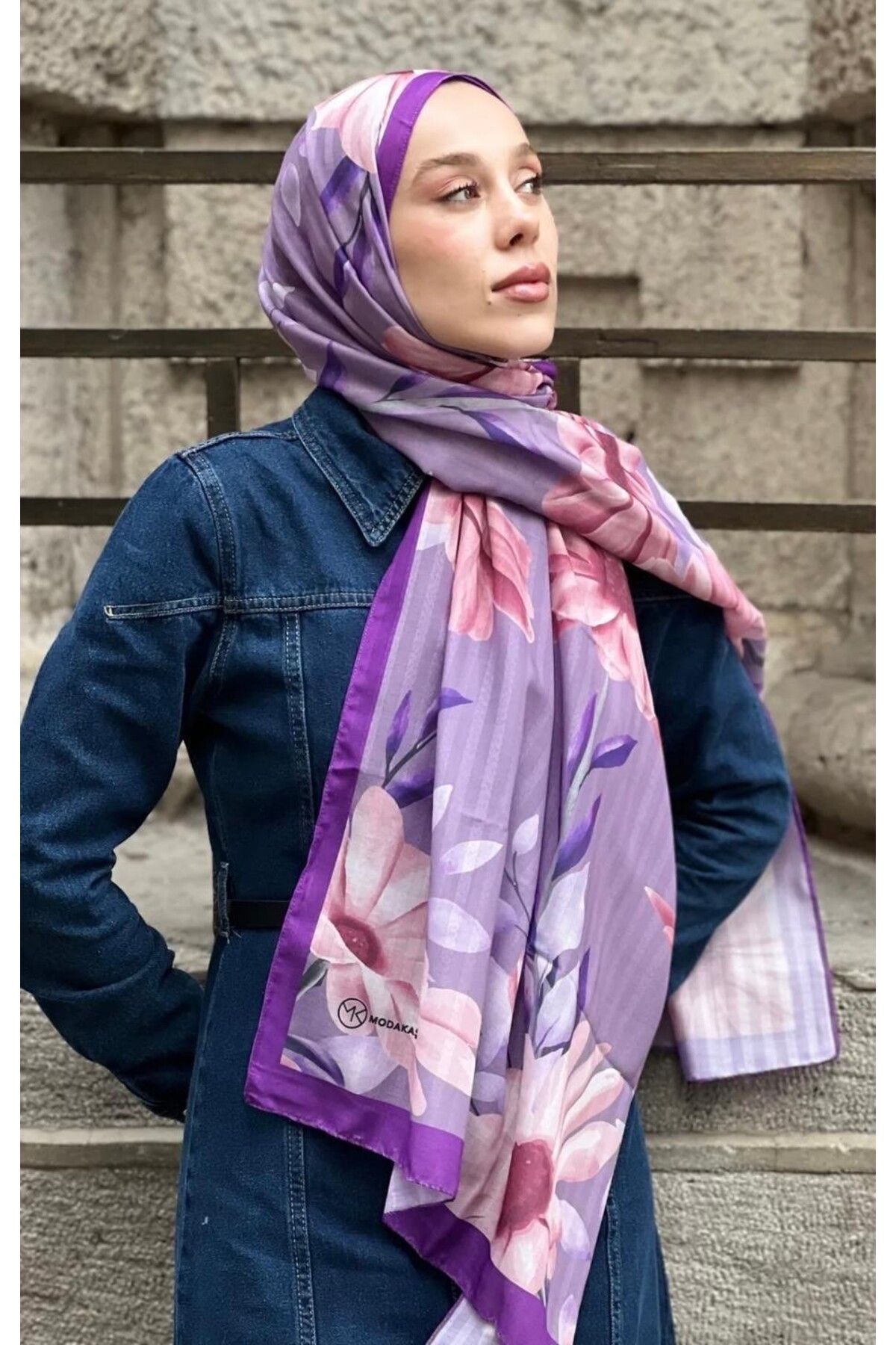 YALENA SCARF Floral Desen Şal