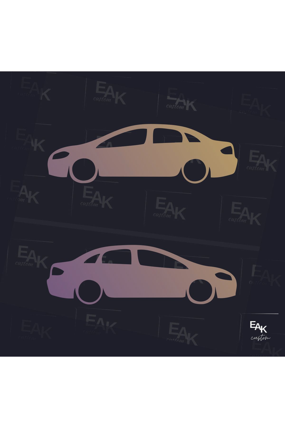 eakcustom FİAT LİNEA oto sticker (18cm x 5cm) (2ADET)