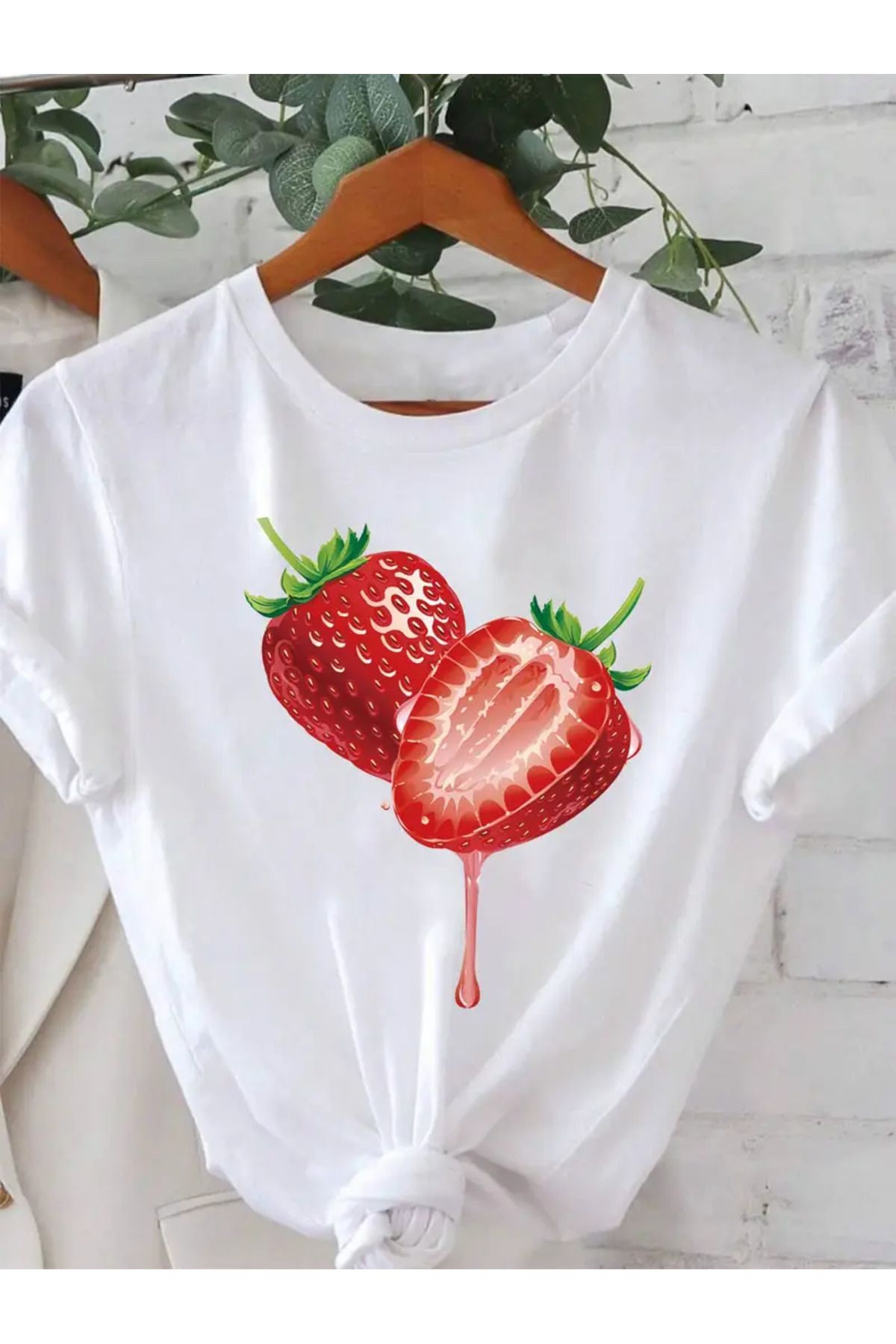 HOFFNUNG T SHIRTSTRAW BERRY oversize