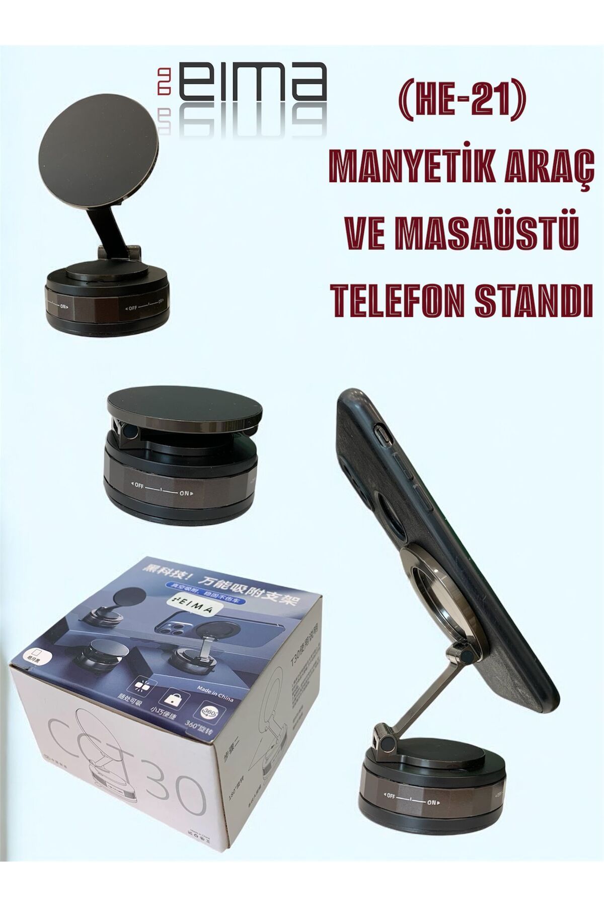 Bestech Manyetik Araç Ve Masaüstü Telefon Standı HE21