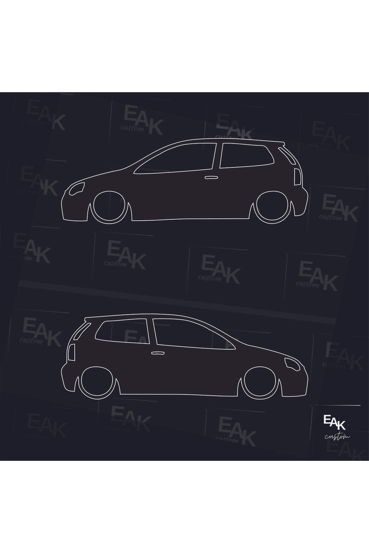 eakcustom VW POLO oto sticker (18cm x 6cm) (2ADET)