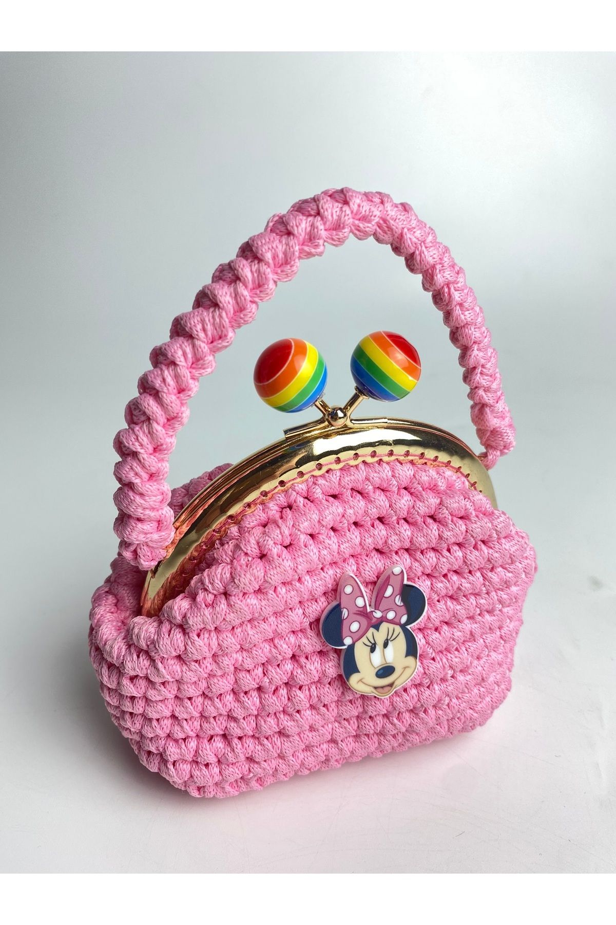 By Aynur Kos Handmade Mickey Mouse Detaylı Çocuk Çantası