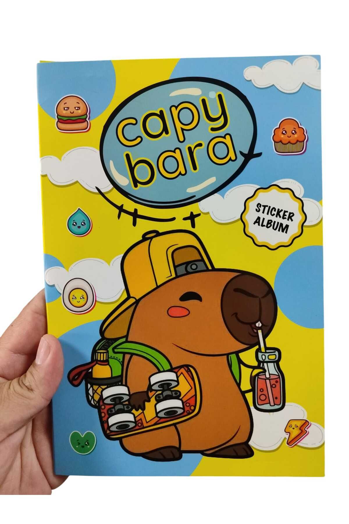 EmrahGültekin CapyBara Sticker Albüm 16 Sayfa 250'den Fazla Birbirinden Farklı Renkli Etiket Çeşitleri
