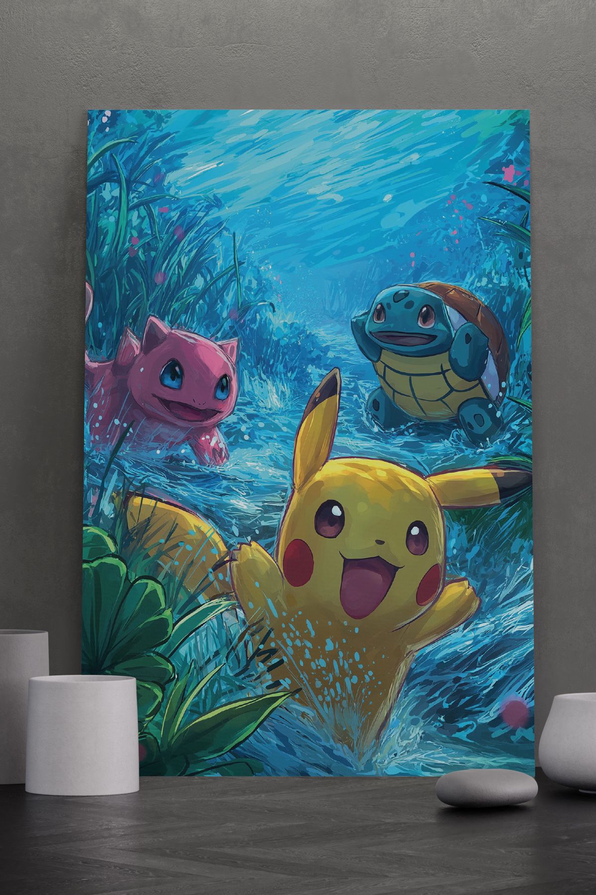 SELMIRA Pikachu Ve Arkadaşları Kanvas Tablo