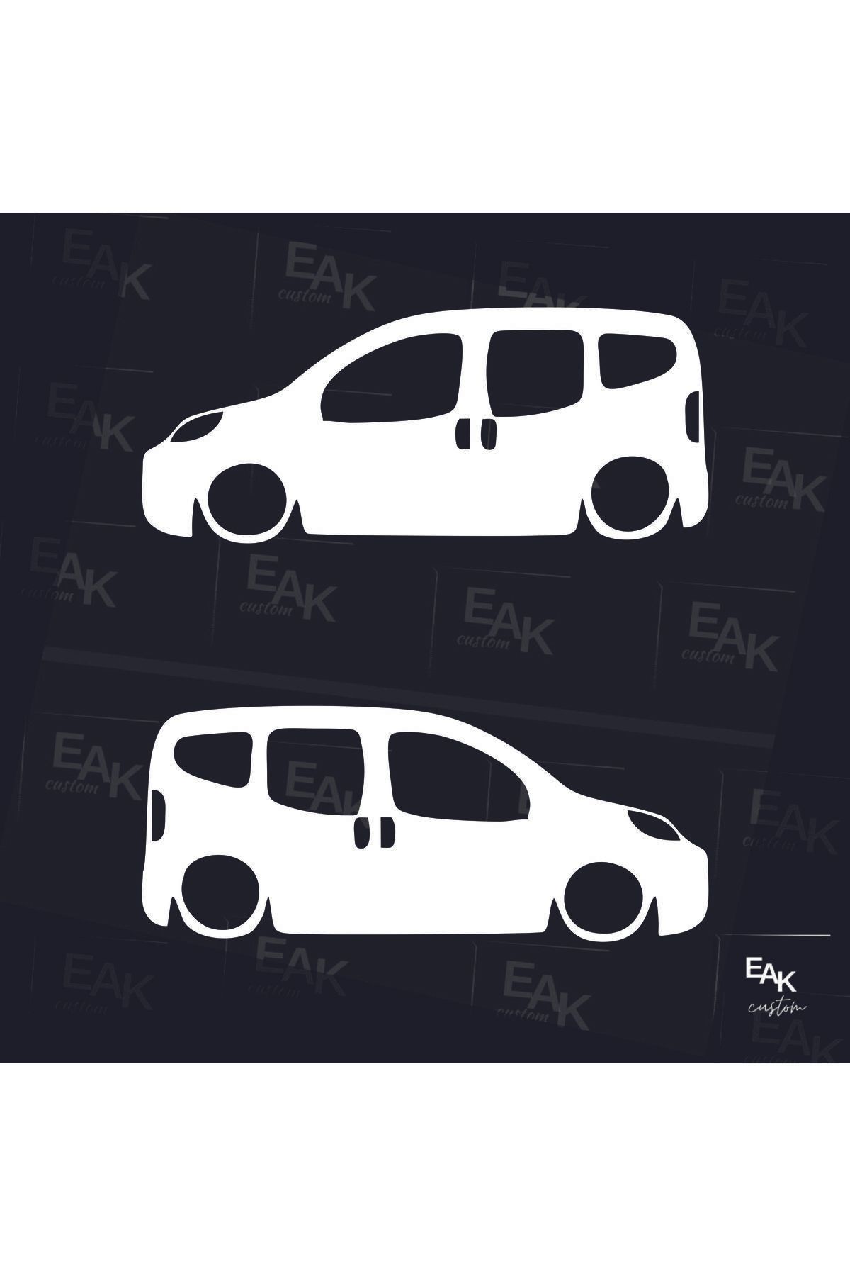 eakcustom FİAT FİORİNO oto sticker (18cm x 6cm) (2ADET)