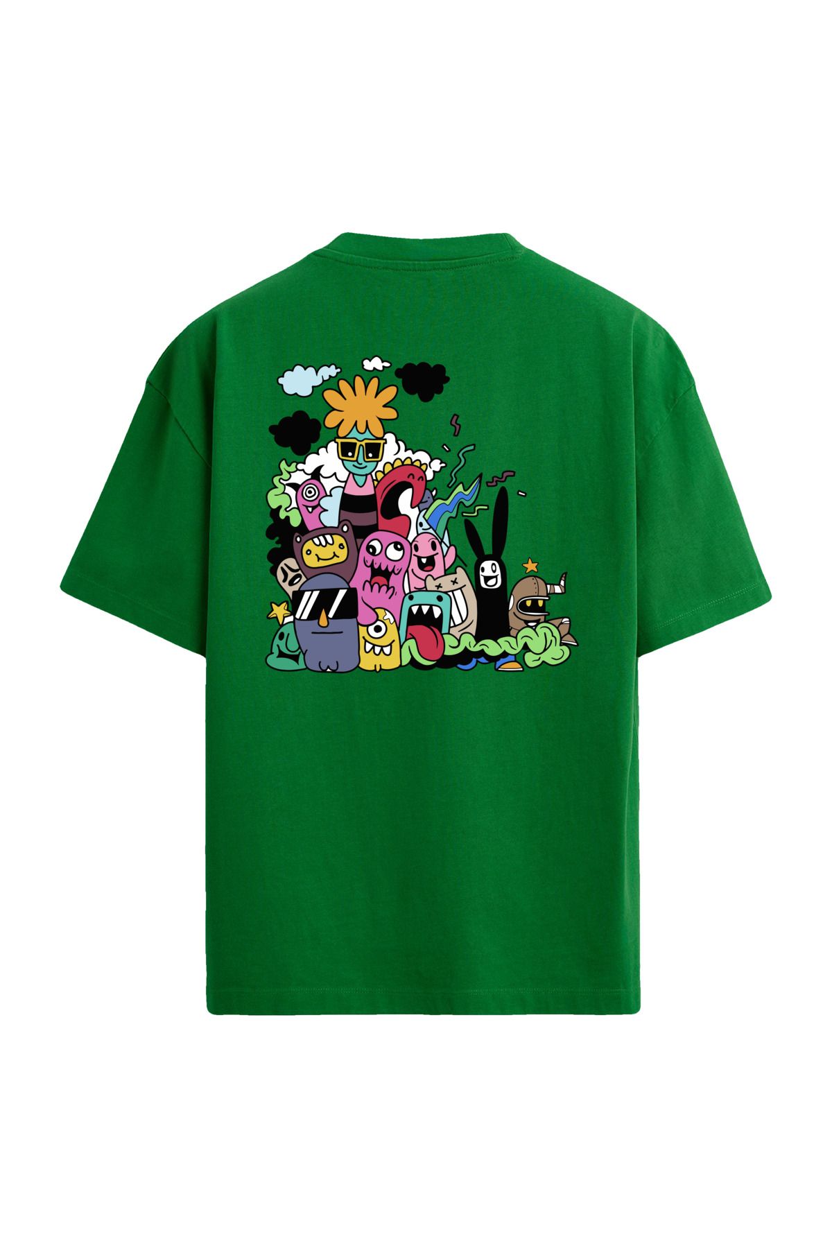 Colermi Monster Party Sırt Baskılı Oversize T-Shirt