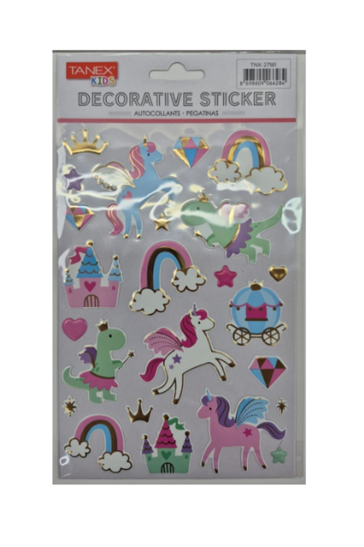 Tanex Puffy Unicorn Krallık Serisi Stickers Tnx-27161