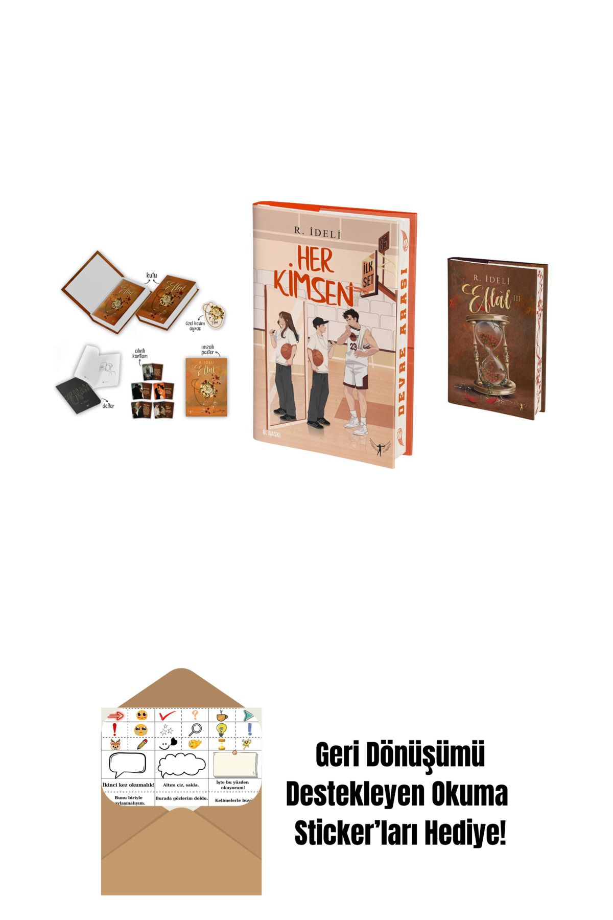 Artemis Yayınları R. İdeli 3 Kitap Set + Okuma Sticker'ları
