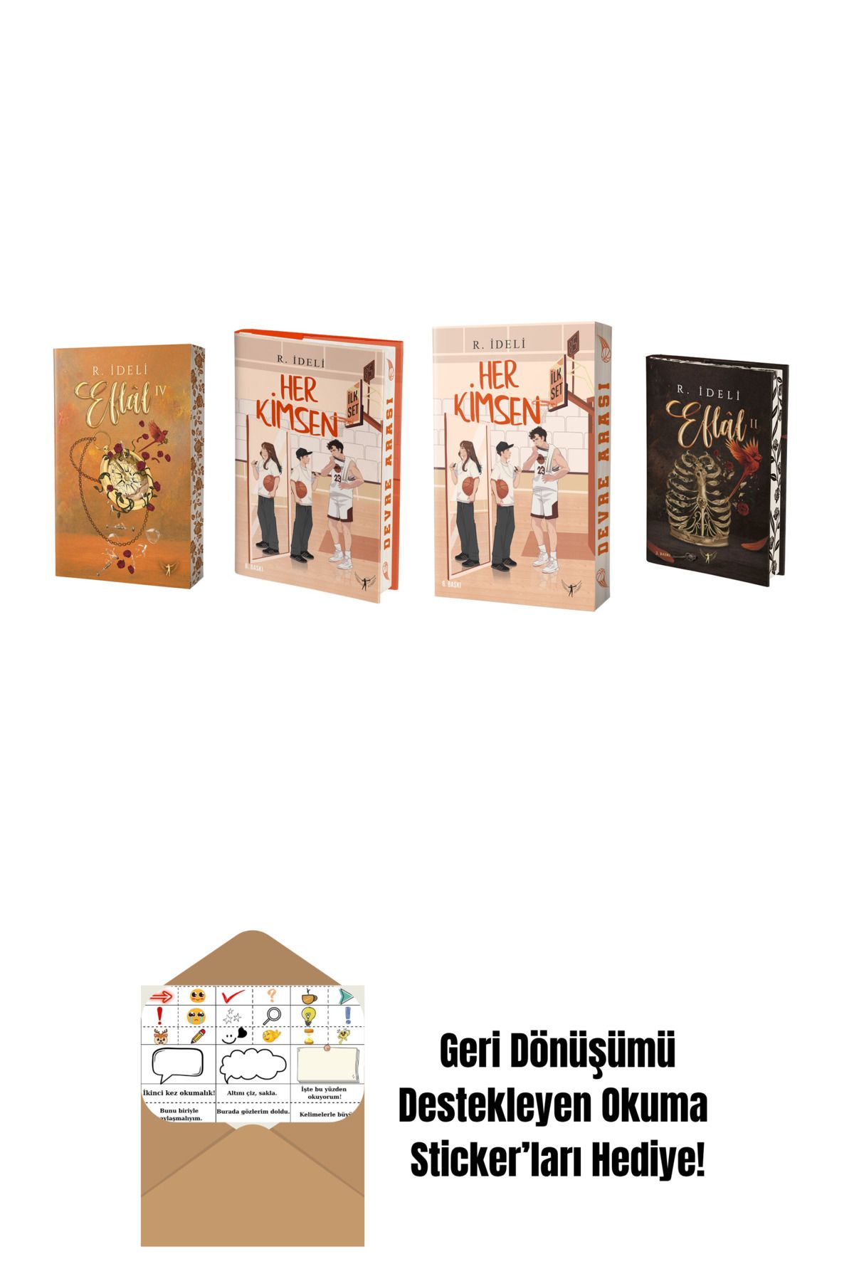 Artemis Yayınları R. İdeli 4 Kitap Set + Okuma Sticker'ları