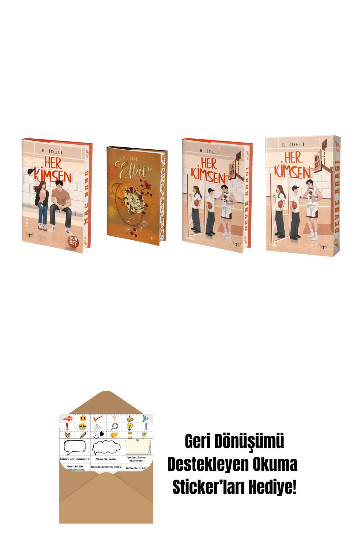 Artemis Yayınları R. İdeli 4 Kitap Set + Okuma Sticker'ları