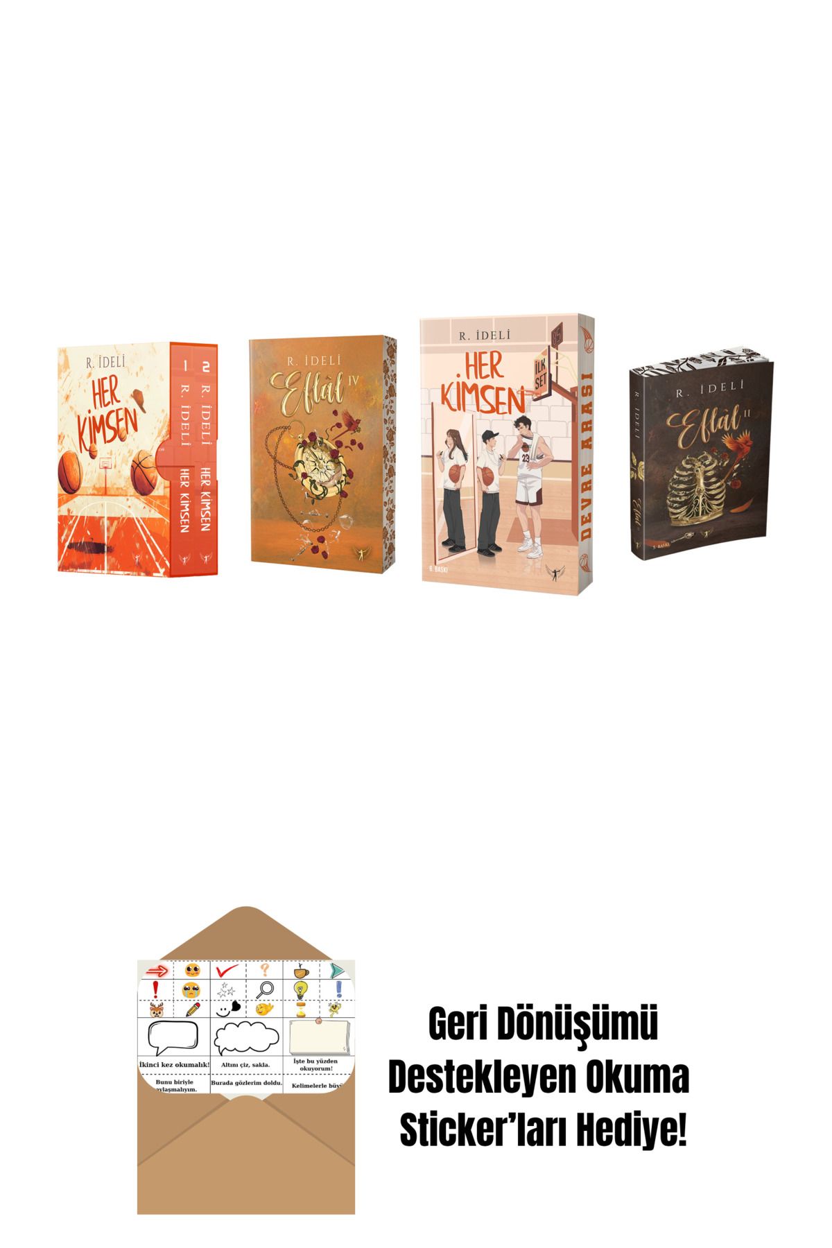 Artemis Yayınları R. İdeli 4 Kitap Set + Okuma Sticker'ları