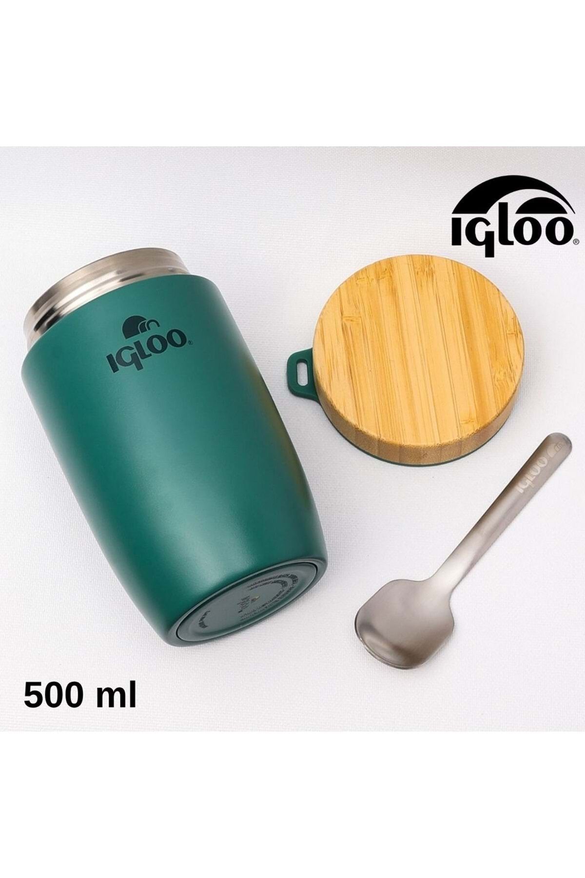 IGLOO Bamboo Food Jar 500ml Yemek Termosu Matara YEŞİL